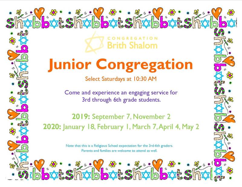 Banner Image for NEW DATE Junior Congregation